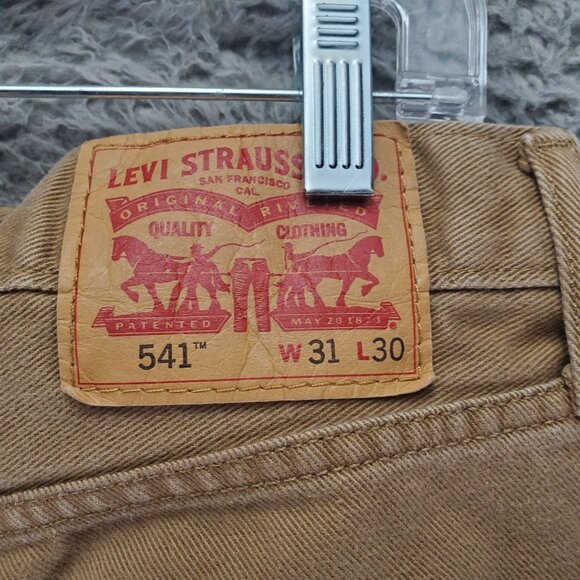 Levis Jeans Mens 31x30 Brown 541 Athletic Taper 100% Cotton Denim - Picture 2 of 9